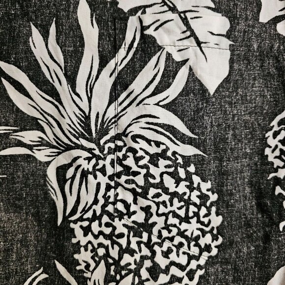 Black White Pineapple Vintage Hawaiian Aloha Days Inside Out Style (AS115) - Picture 3 of 5